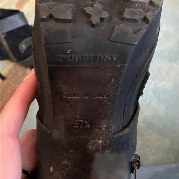 Burberry Aviator Buckle Black Buckle Heels Size 37.5 - Picture 10 of 10